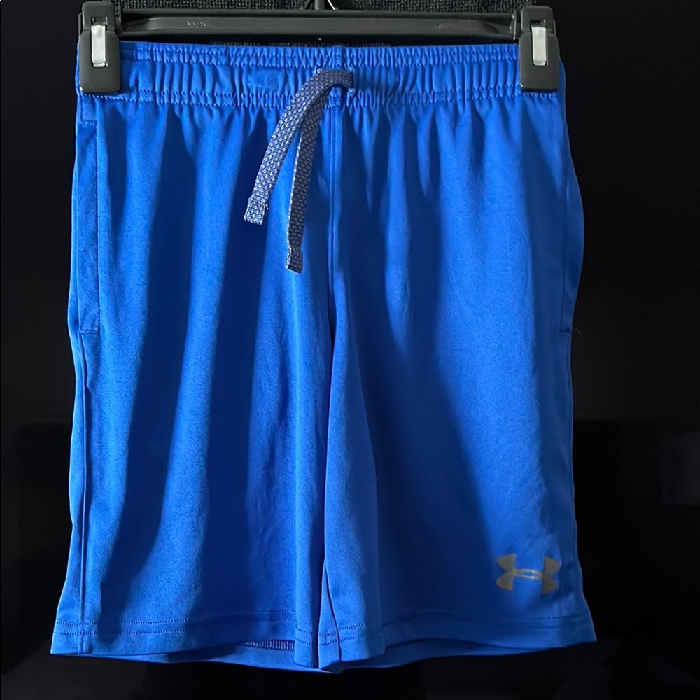 NWOT Under Armour Heat Gear Kids Blue Athletic Shorts